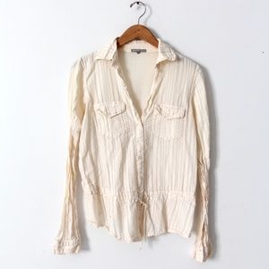 James Perse Gauze Cotton Button Down Size 2